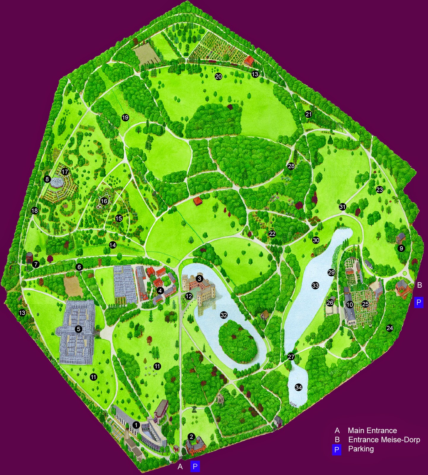Jardín Botánico Meise en Bélgica